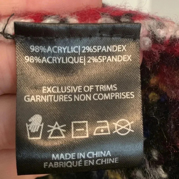 Plaid poncho turtleneck O/S - Picture 4 of 7